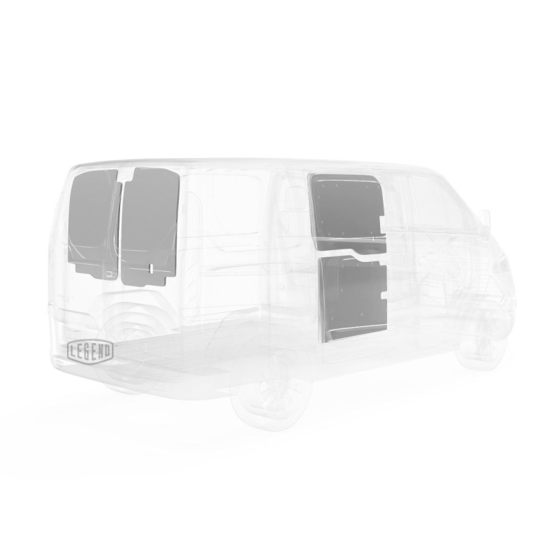 LEGEND EconoLite Door Liner ONLY - Hinged Side Doors Ford Transit (all Wheelbase lengths) Cargo Van Low Roof - Textured Grey Model 07F00-20-L.3