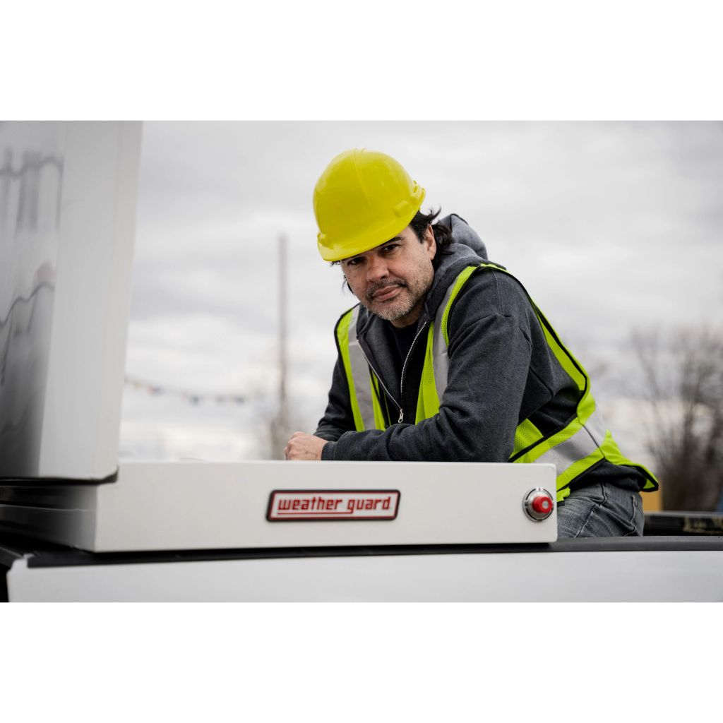 Weather Guard Crossover Tool Box White Steel Full Size Extra Wide Model 116-3-04