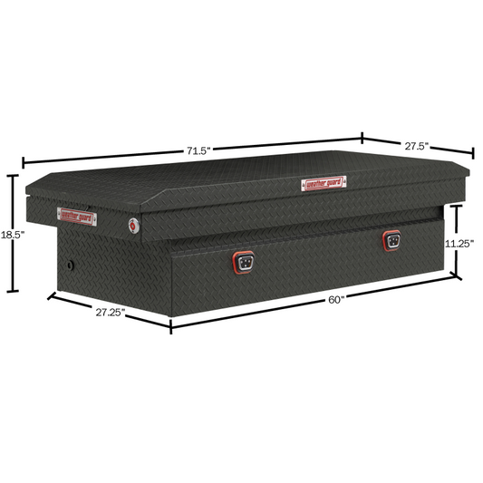 Weather Guard Crossover Tool Box Matte Black Aluminum Extra Wide Model 117-52-04