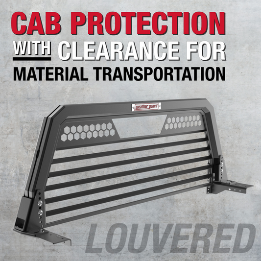 Weather Guard Louvered Headache Rack Black Aluminum Model 11904-52-01