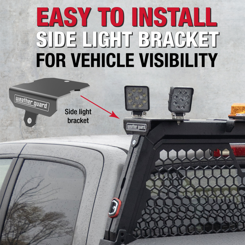 Weather Guard Louvered Headache Rack Black Aluminum Model 11904-52-01