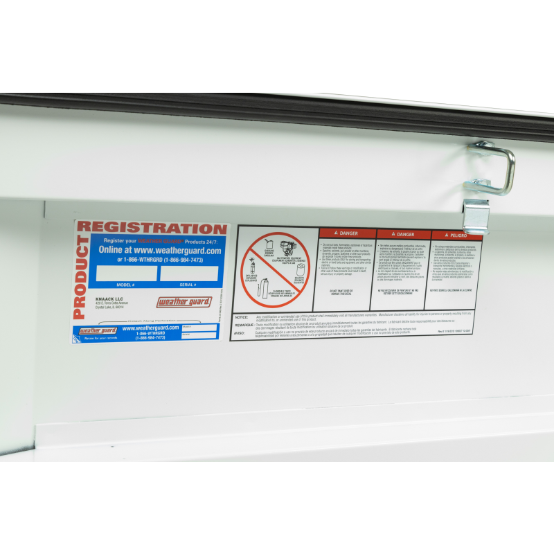 Weather Guard Crossover Tool Box White Steel Standard Size Model 126-3-04