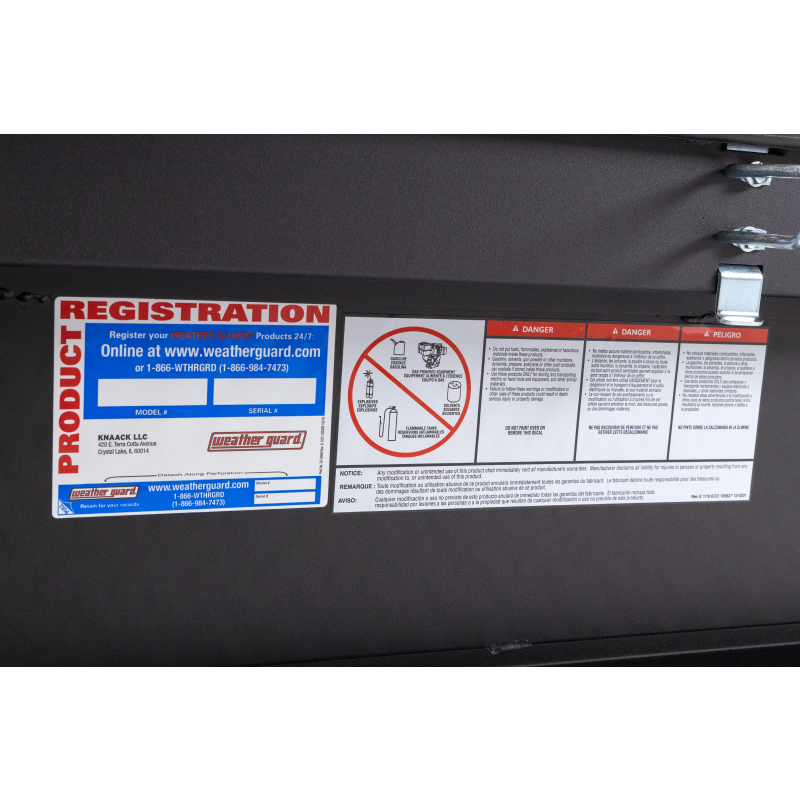 Weather Guard Crossover Tool Box Textured Matte Black Aluminum Full Size Standard Model 127-52-04