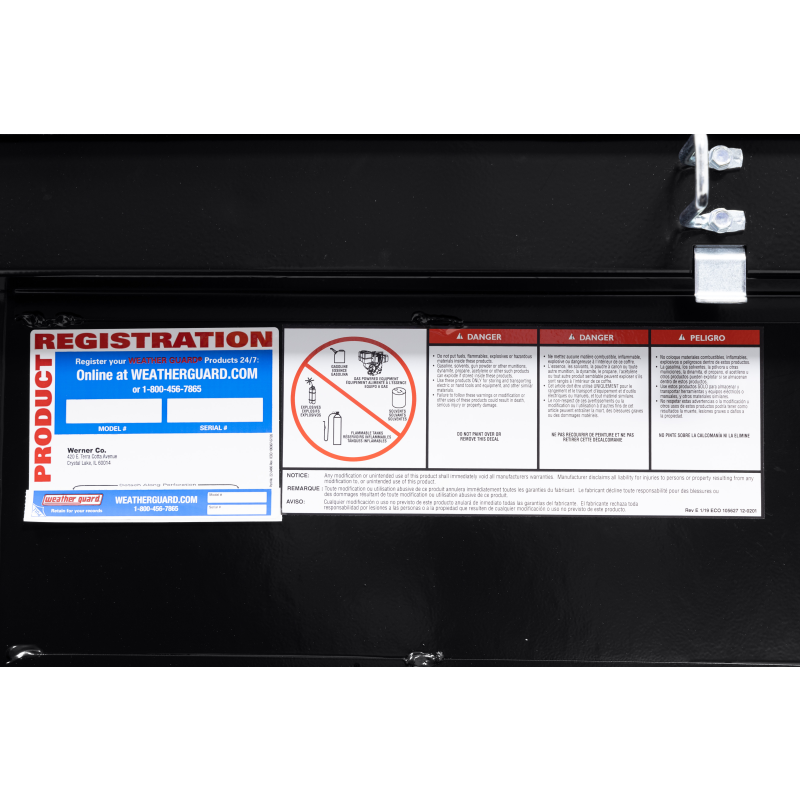 Weather Guard Crossover Tool Box Gloss Black Aluminum Midsize Low Profile Model 131-5-04