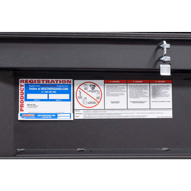 Weather Guard Crossover Tool Box Textured Matte Black Aluminum Low Profile Midsize Model 131-52-04