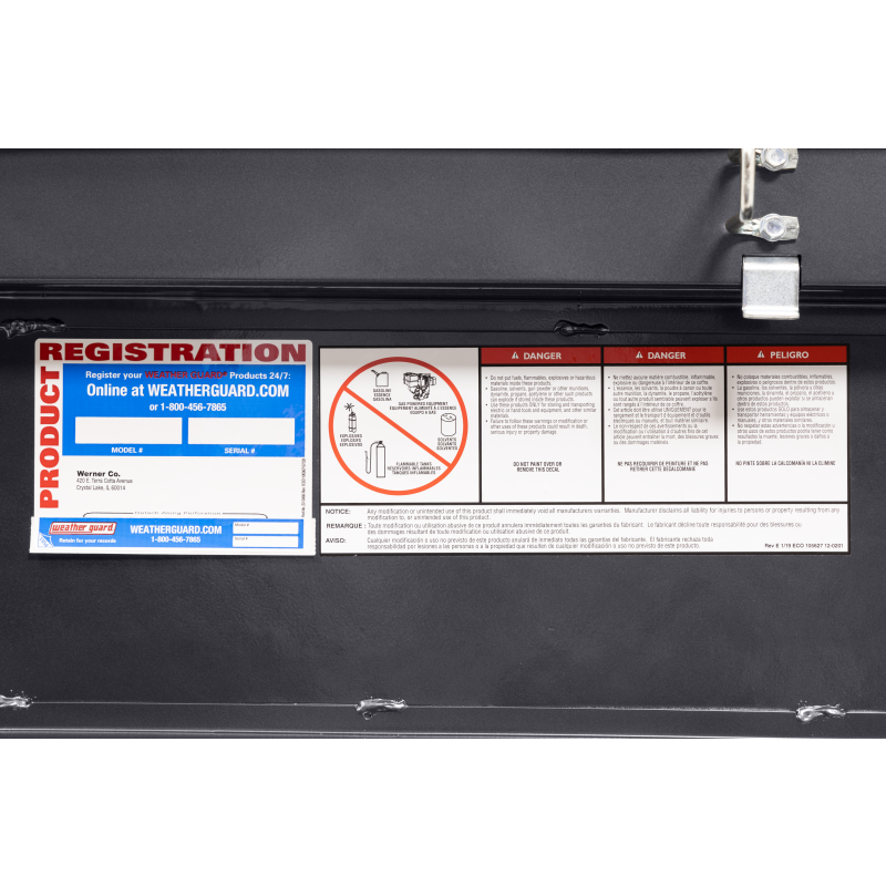 Weather Guard Crossover Tool Box Gray Aluminum Midsize Low Profile Model 131-6-04