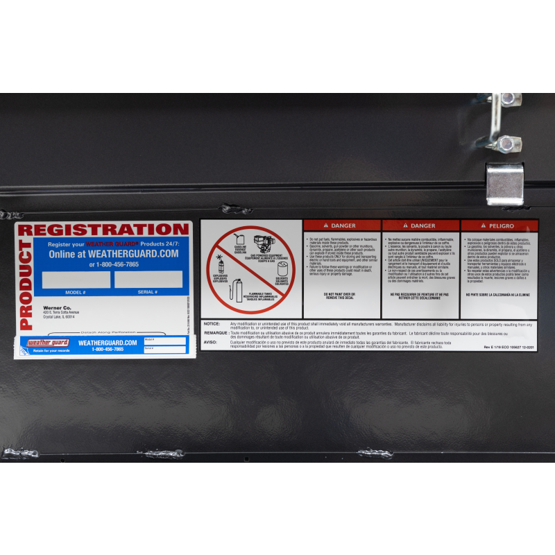 Weather Guard Crossover Tool Box Gray Aluminum Midsize Deep Model 137-6-04