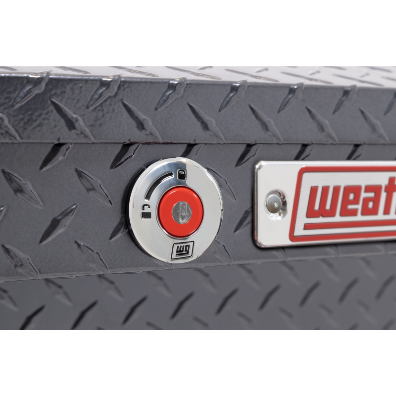 Weather Guard Side Mount Tool Box Gray Aluminum 87X17X13 Model 164-6-04