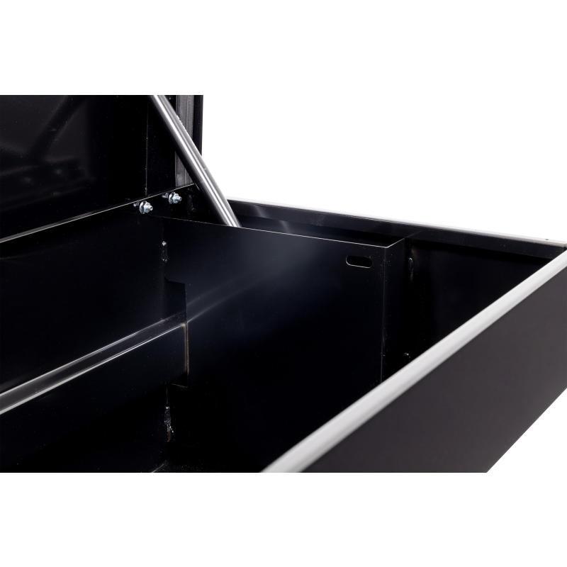 Weather Guard Side Mount Tool Box Gloss Black Steel 87X17X13 Model 165-5-04