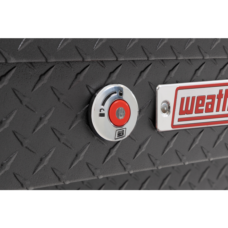 Weather Guard Side Mount Tool Box Textured Matte Black Aluminum 56X17X13 Model 174-52-04
