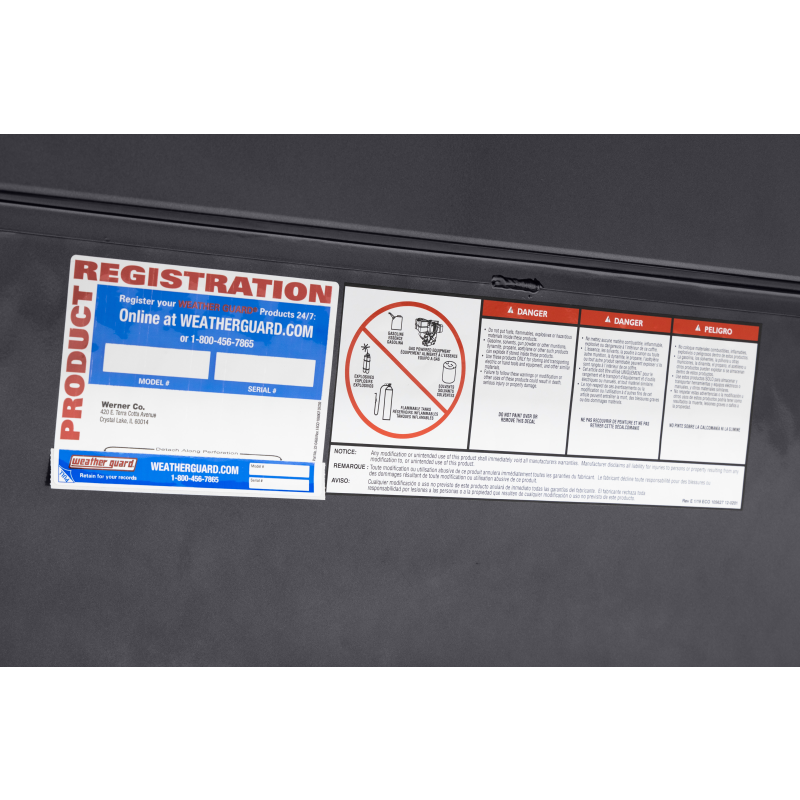 Weather Guard Side Mount Tool Box Gray Aluminum 56X17X13 Model 174-6-04