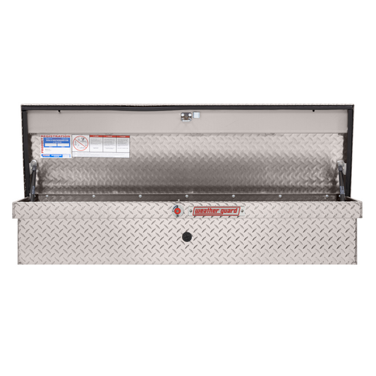 Weather Guard Side Mount Tool Box Low Profile Bright Aluminum 56X17X13 Model 178-0-04