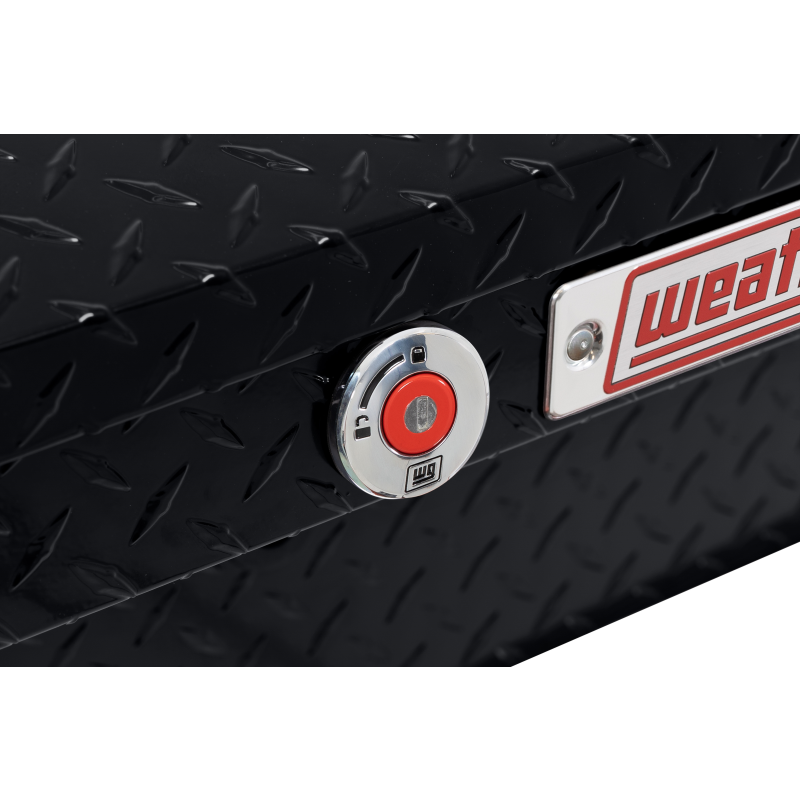 Weather Guard Side Mount Tool Box Low Profile Gloss Black Aluminum 56X17X13 Model 178-5-04