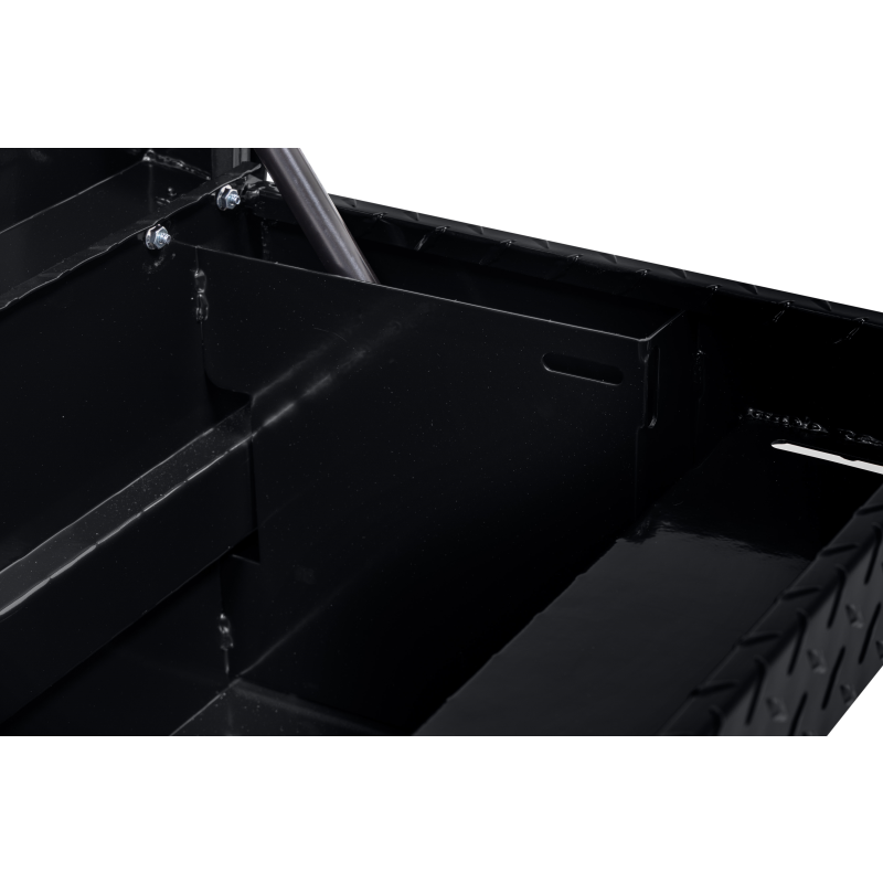 Weather Guard Side Mount Tool Box Low Profile Gloss Black Aluminum 56X17X13 Model 178-5-04