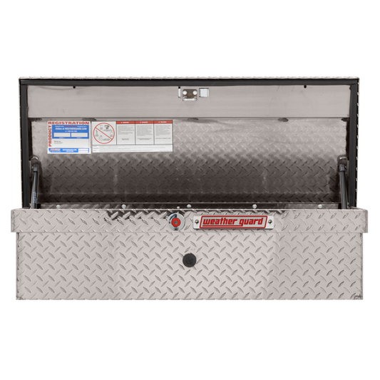 Weather Guard Side Mount Tool Box Low Profile Bright Aluminum 41X17X13 Model 180-0-04