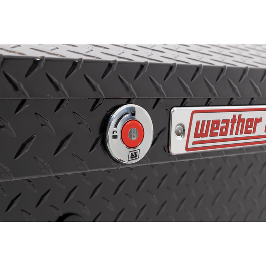 Weather Guard Side Mount Tool Box Low Profile Gloss Black Aluminum 41X17X13 Model 180-5-04