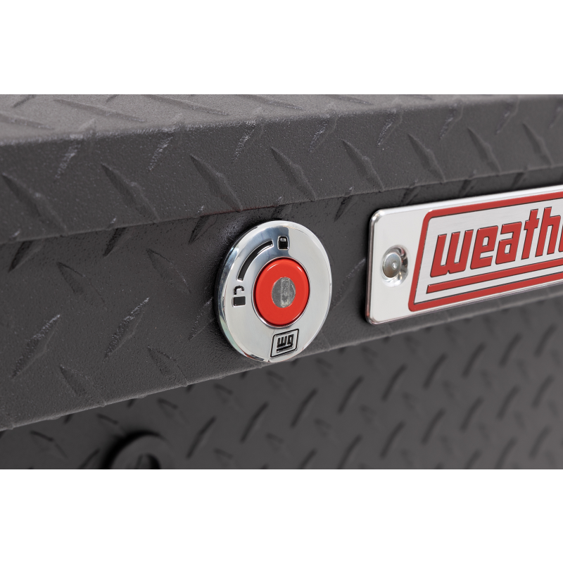 Weather Guard Side Mount Tool Box Low Profile Textured Matte Black Aluminum 41X17X13 Model 180-52-04