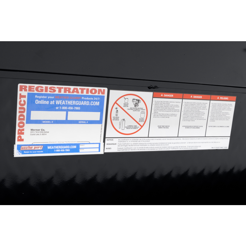 Weather Guard Side Mount Tool Box Gloss Black Aluminum 41X17X13 Model 184-5-04