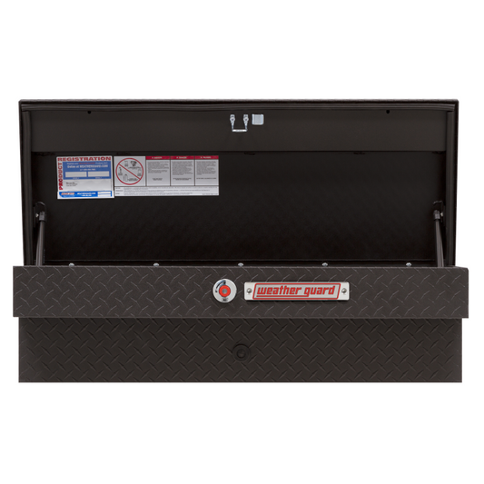 Weather Guard Side Mount Tool Box Textured Matte Black Aluminum 41X17X13 Model 184-52-04