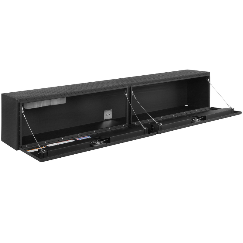 Weather Guard Top Mount Box Double Door Matte Black Aluminum 90.25X16.25X18 Model 391-52-02