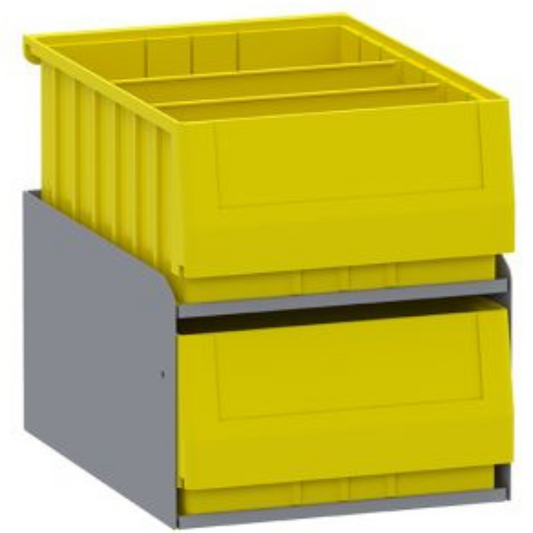 Holman Large Parts Bins (40311) In Steel Shelf Cabinet - 2 Bins Model 40342
