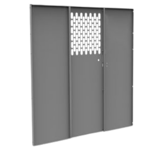 Holman Partition - Perforated Door / Solid Sides- Sprinter Std Roof, NV High Roof, ProMaster Std/High/Super High Roof Model 40653