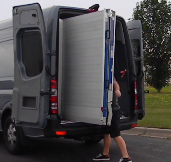 Aluminum Swivel Folding Loading Ramp 47"x126" ford transit ram promaster sprinter vans