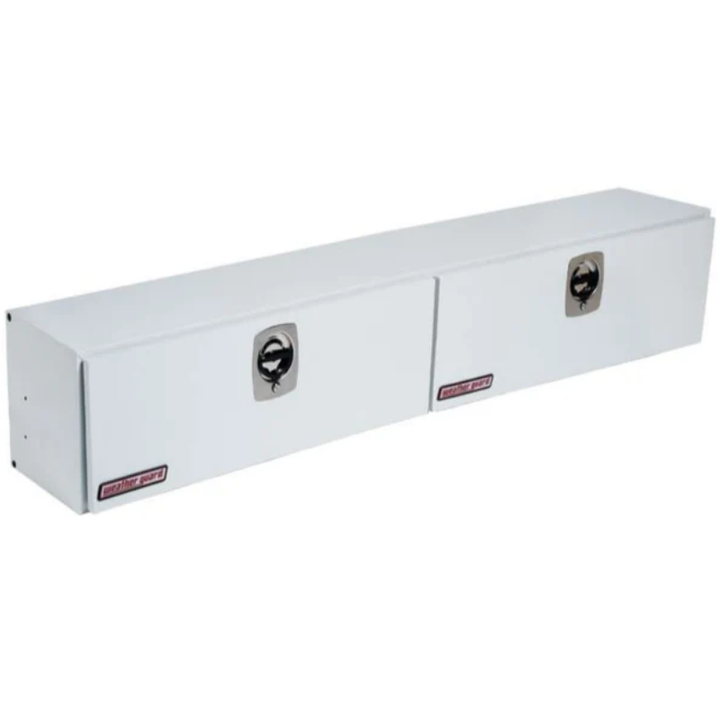 Weather Guard Top Mount Box Double Door White Steel 90.25X13.25X16 Model 290-3-02