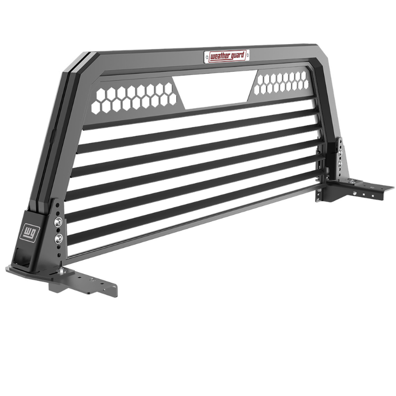 Weather Guard Louvered Headache Rack Black Aluminum Model 11904-52-01