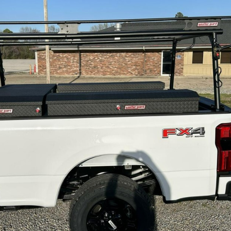 Weather Guard Side Mount Tool Box Textured Matte Black Aluminum 56X17X13 Model 174-52-04