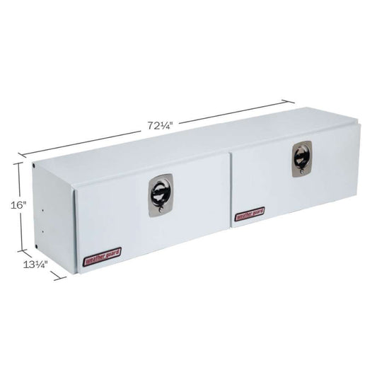 Weather Guard Top Mount Box Double Door White Steel 72.25X13.25X16 Model 272-3-02