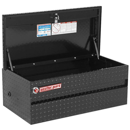 Weather Guard Chest Tool Box Compact Gloss Black Aluminum 37X20.25X17 Model 644-5-01