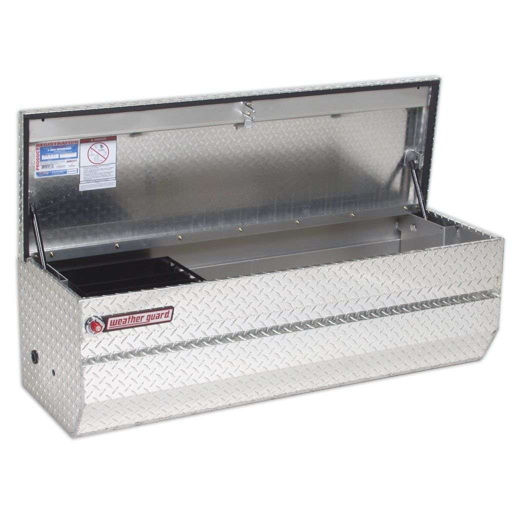 Weather Guard Chest Tool Box Compact Bright Aluminum 55X20X19.25 Model 654-0-01