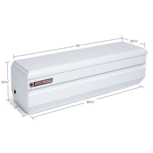 Weather Guard Chest Tool Box White Steel 62X20X19.25 Model 665-3-01