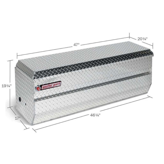 Weather Guard Chest Tool Box Compact Bright Aluminum 47X20.25X19.25 Model 674-0-01