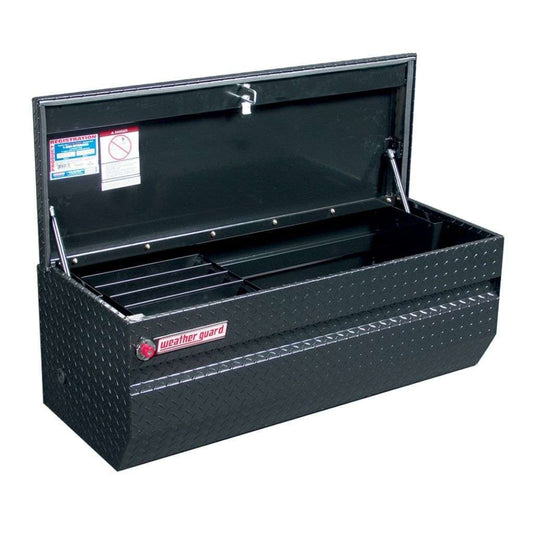 Weather Guard Chest Tool Box Compact Gloss Black Aluminum 47X20.25X19.25 Model 674-5-01