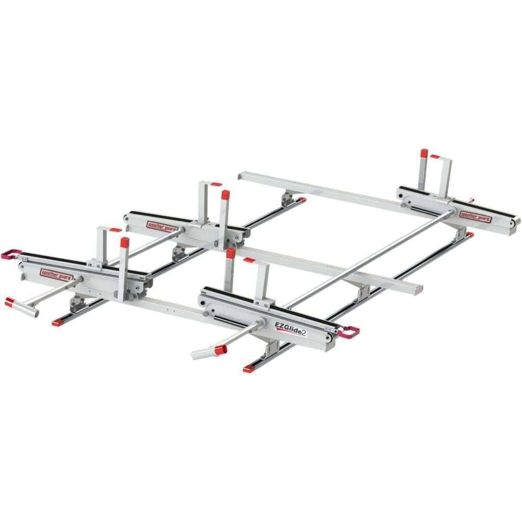 Weather Guard EZGLIDE2™ Drop-Down Ladder Van Rack Extended Mid/High Roof Model 2291-3-01
