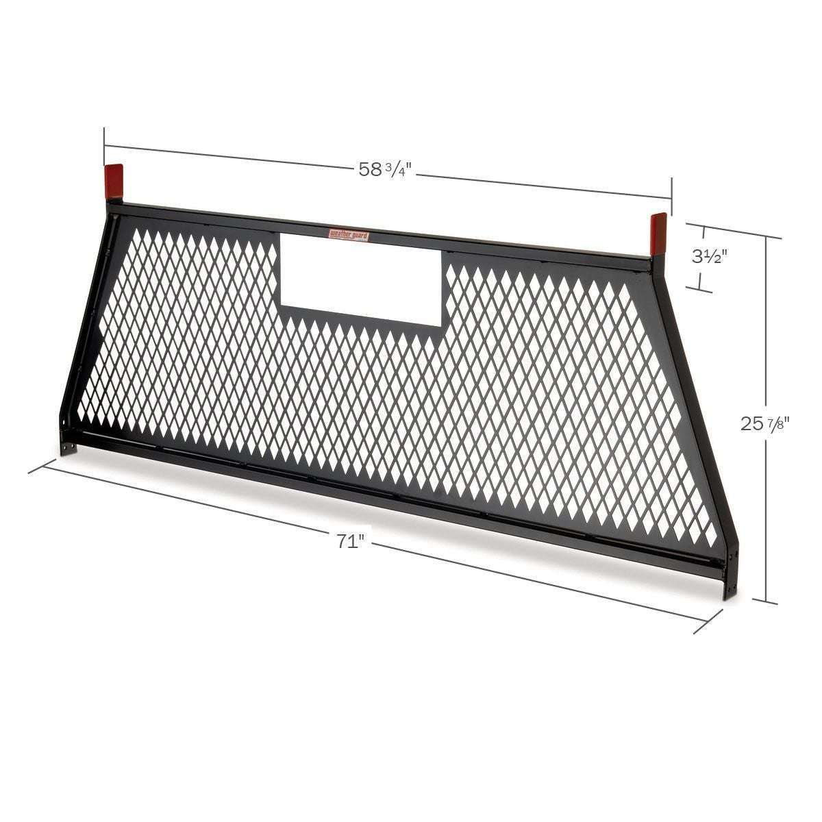 Weather Guard Headache Rack Cab Protector Protect-A-Rail® Black Steel Model Gloss Black 1906-5-02