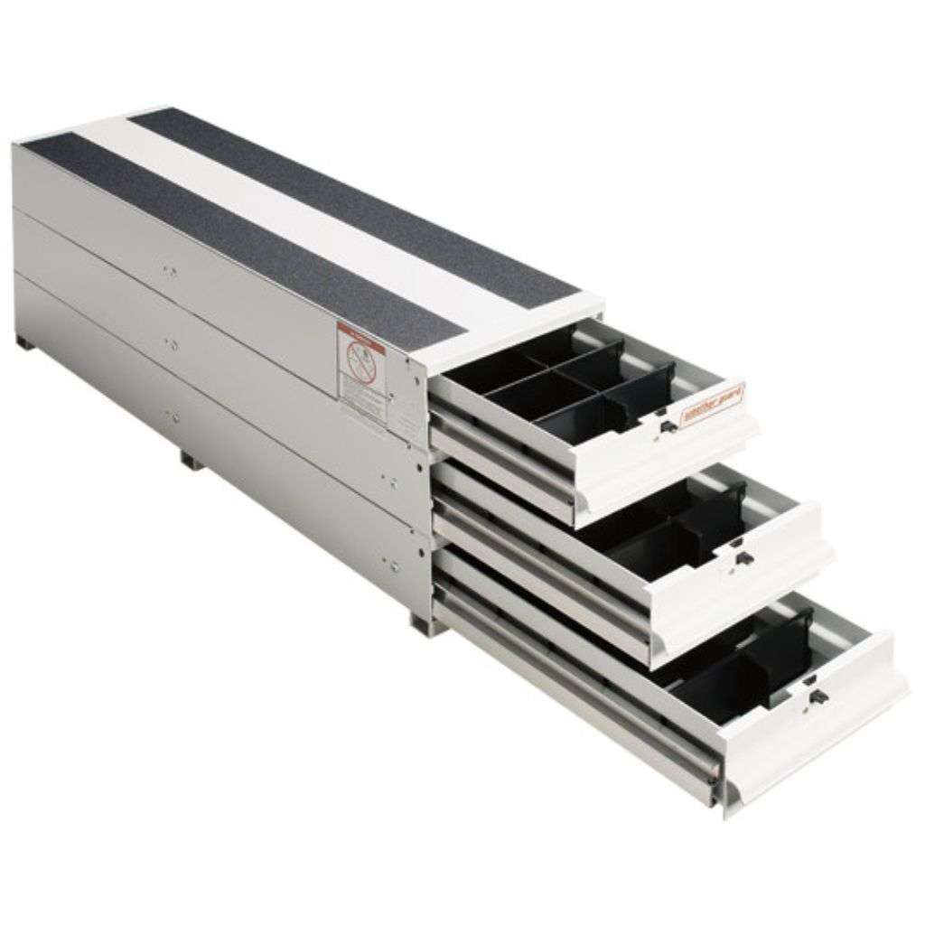 Weather Guard Itemizer Stacked Drawer Box White Aluminum 49X12.25X17.75 Model 327-3