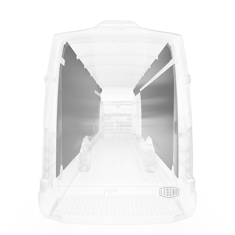 LEGEND EconoLite Wall Liner Ford Transit 148" Cargo Van MR - Textured Grey - Single Side Door, Model 05F04-20-M