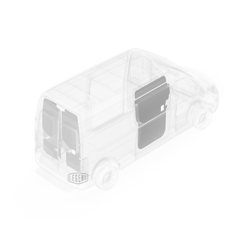 LEGEND EconoLite Door Liner ONLY - Mercedes Sprinter (all Wheelbase lengths) Cargo Van High Roof - Textured Grey Model 07M00-20-H