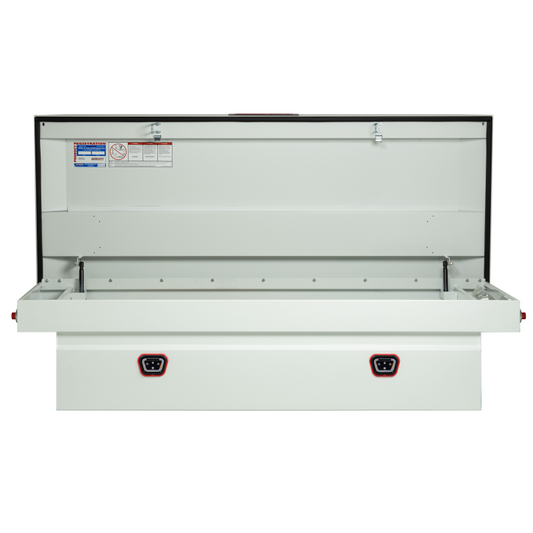 Weather Guard Crossover Tool Box White Steel Full Size Extra Wide Model 116-3-04