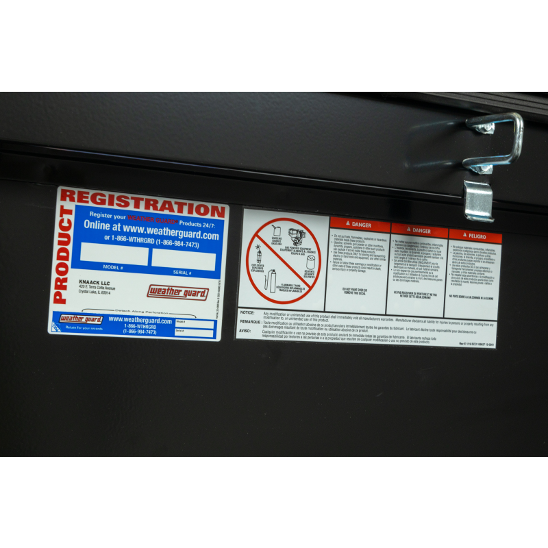 Weather Guard Crossover Tool Box Gloss Black Steel Extra Wide Model 116-5-04