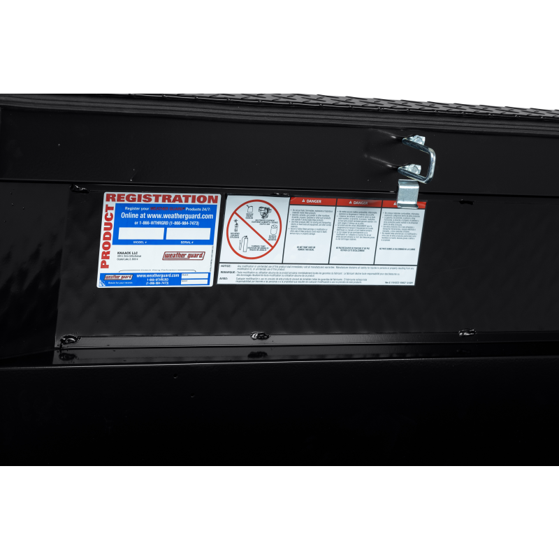 Weather Guard Crossover Tool Box Gloss Black Aluminum Extra Wide Model 117-5-04