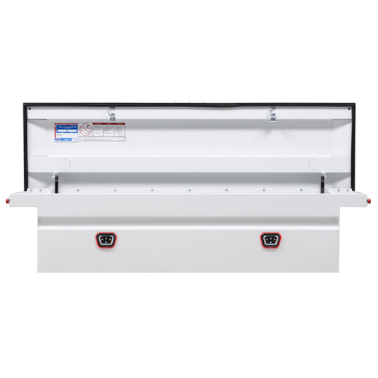Weather Guard Crossover Tool Box White Steel Full Size Low Profile Model 120-3-04