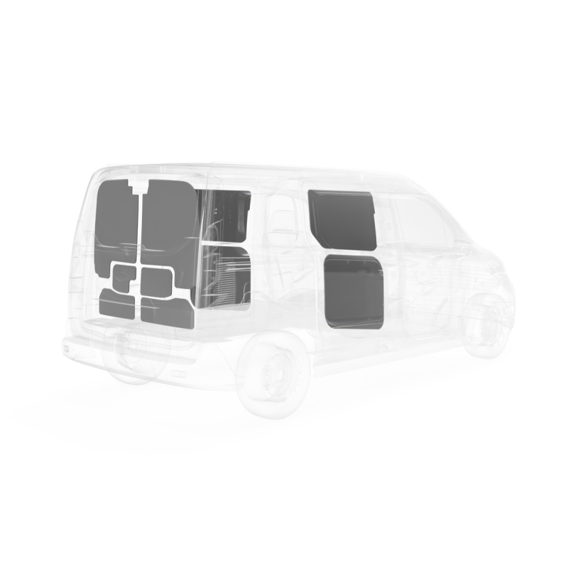 LEGEND DuraTherm Door Liner ONLY - Dual Side Doors Ford Transit Connect Long Wheelbase Cargo Van - Textured Grey Model 723-114-2613.2