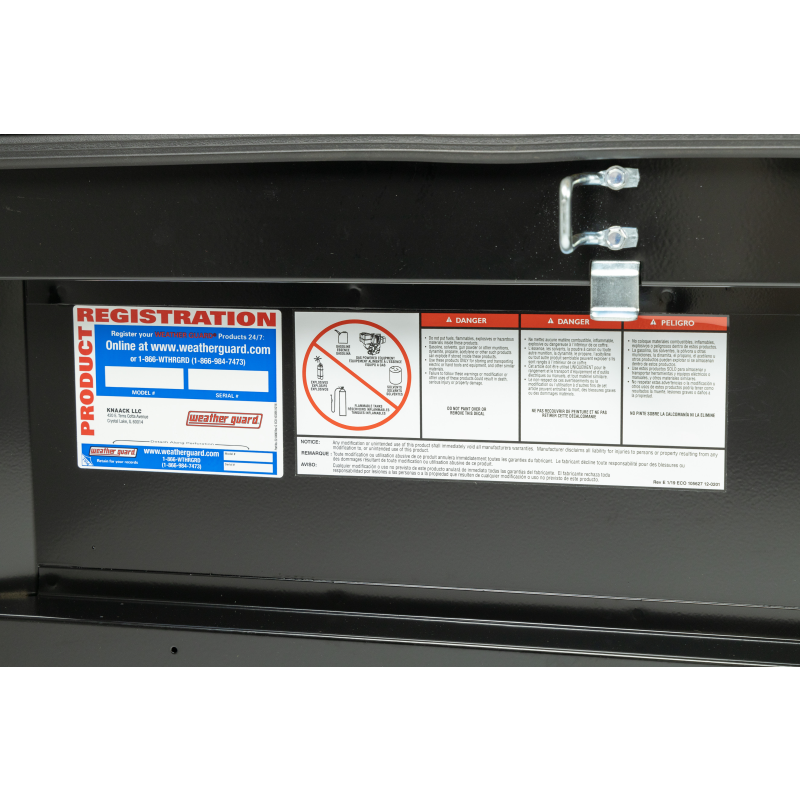 Weather Guard Crossover Tool Box Gloss Black Steel Standard Size Model 126-5-04