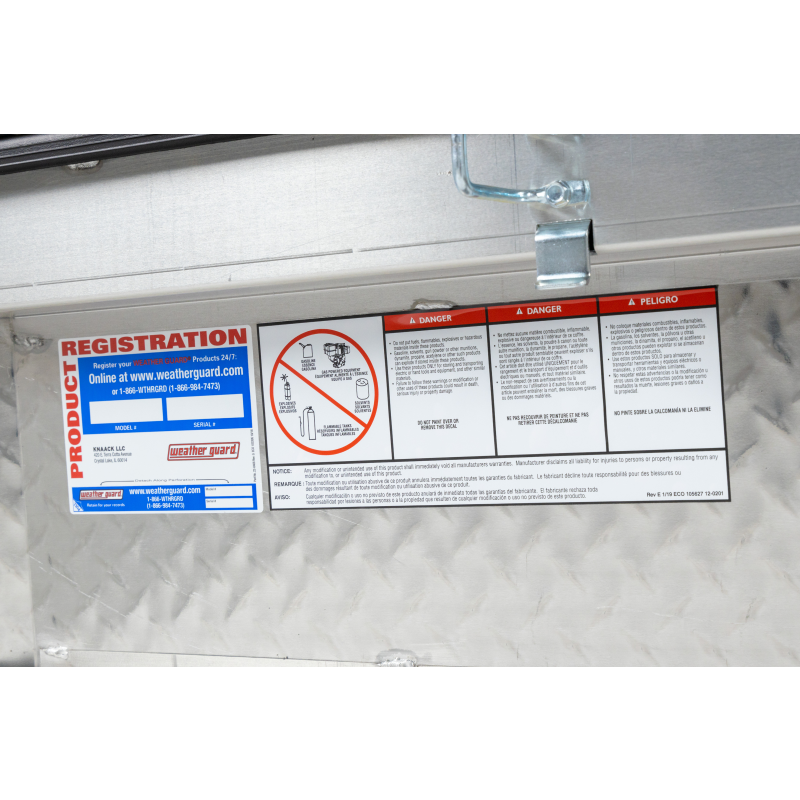 Weather Guard Crossover Tool Box Bright Aluminum Full Size Standard Model 127-0-04