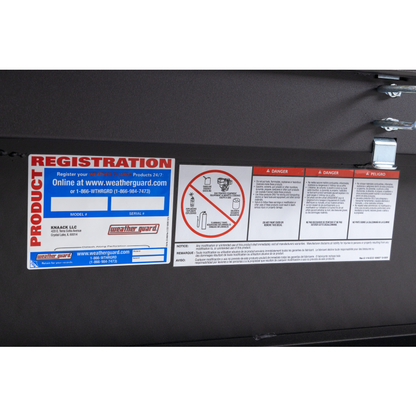 Weather Guard Crossover Tool Box Textured Matte Black Aluminum Full Size Standard Model 127-52-04