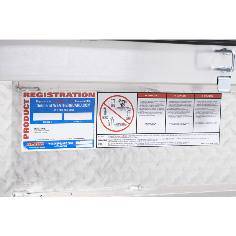 Weather Guard Crossover Tool Box Bright Aluminum Low Profile Midsize Model 131-0-04